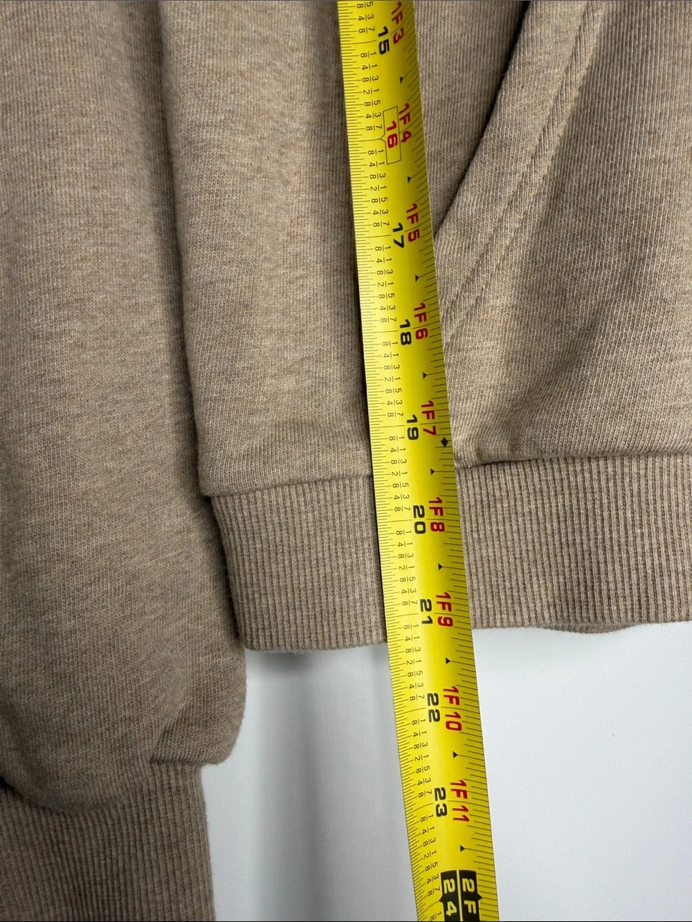 Tory Burch Women’s Size Small Tan Hoodie Travel Luxury Fall Neutral Cotton FLAW